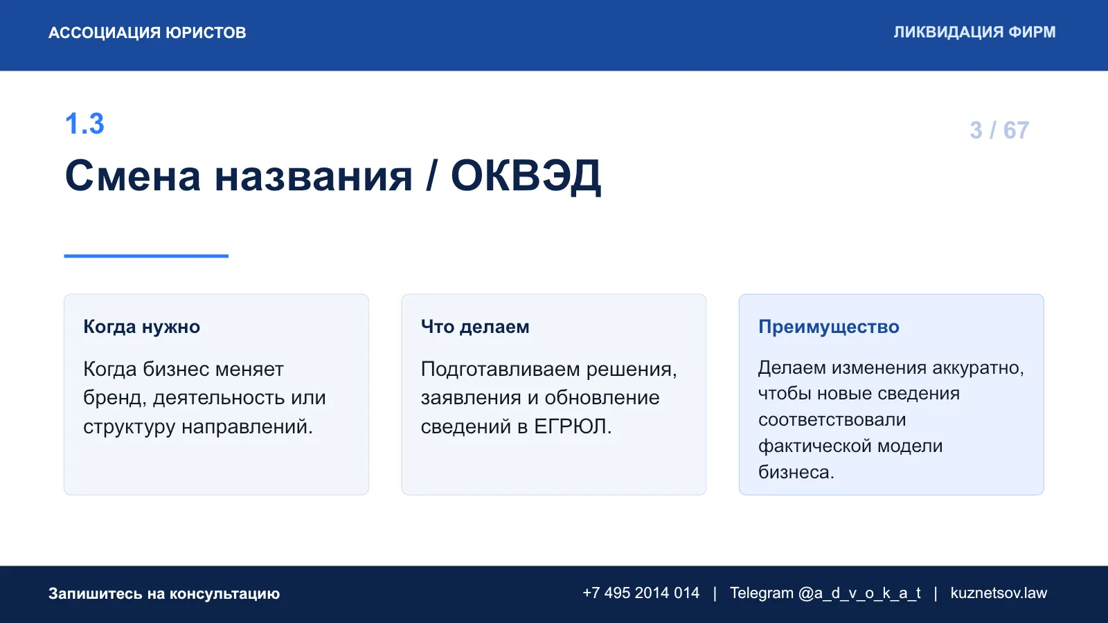 Слайд 6 из 75 — презентация юридических услуг