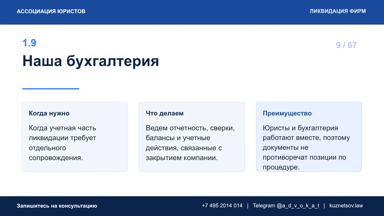 Слайд 12 из 75 — презентация юридических услуг